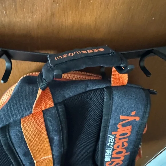 Superdry Men's Gray and Orange Backpack